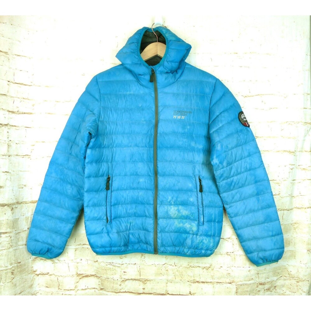Scandinavian Explorer Down Jacket Women S Blue Ultra Light Quilted Puffer Hoodie